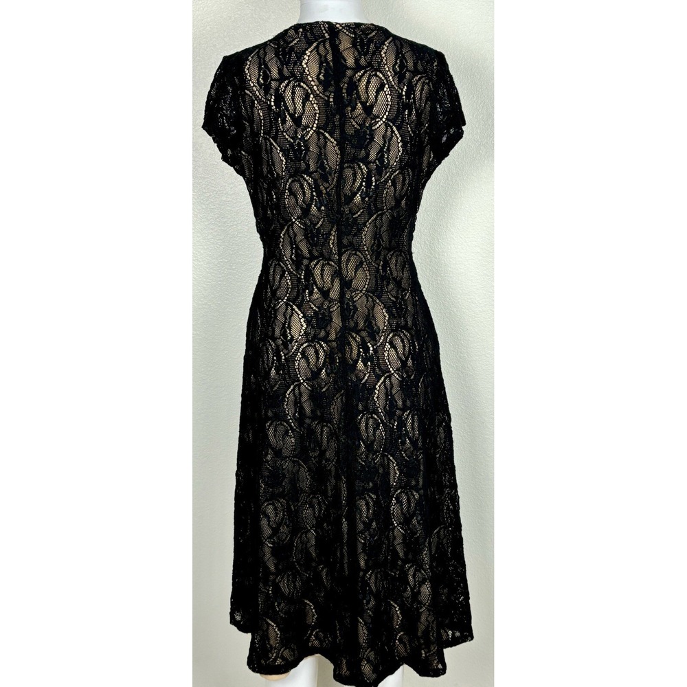 VTG Karen Alexander Boston Proper Black Lace Cocktail Dress Sz‎ 6 WhimsyGoth Y2K - Picture 8 of 14